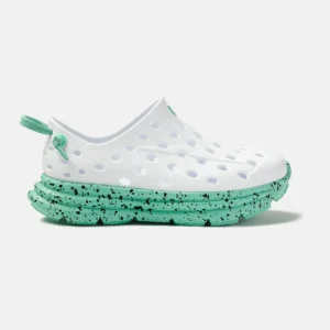 Revive Kids - White / Electric Teal Speckle